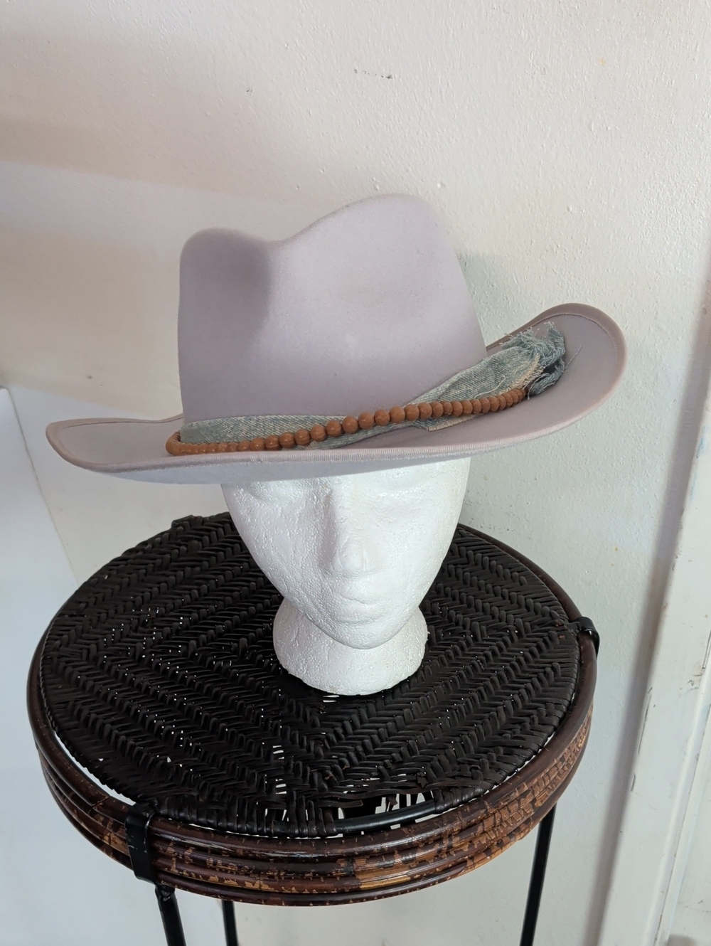 Wyeth beaded wool rancher hat O/S